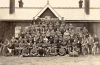 Staff and students of the Army Signalling School, Aldershot, July 1910.